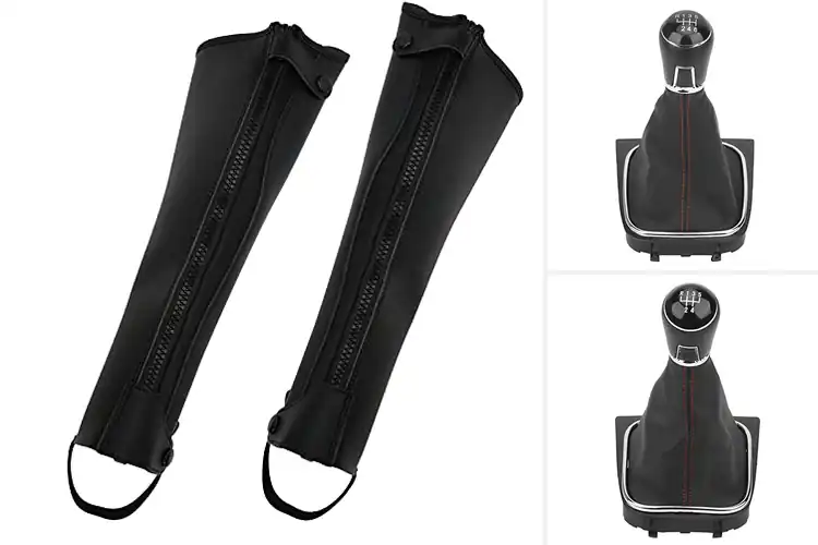 Detailed view of Best AntiWear PU Leather Gear Gaiter