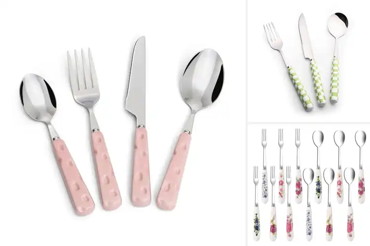 Detailed view of Best Ceramic Handle Cutlery: 10 Stylish Sets