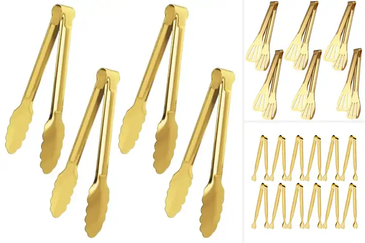 Detailed view of Best Gold Serving Tongs