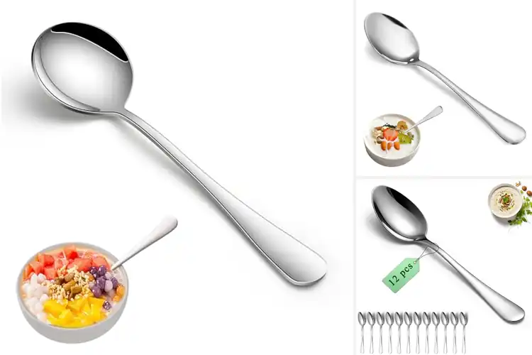 Detailed view of Best Mirror Polish Stainless Steel Spoons