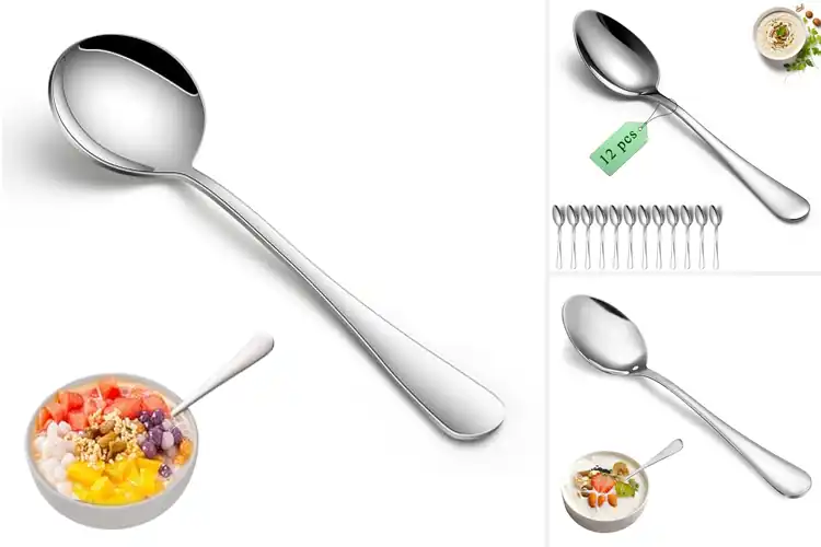 Detailed view of Best Mirror Polished Stainless Steel Spoons