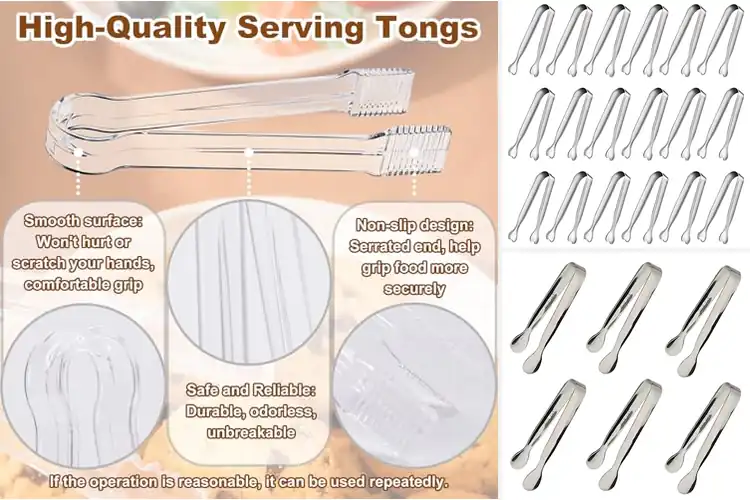 Detailed view of Best Party Tongs: Effortless Serving for Stress-Free Events