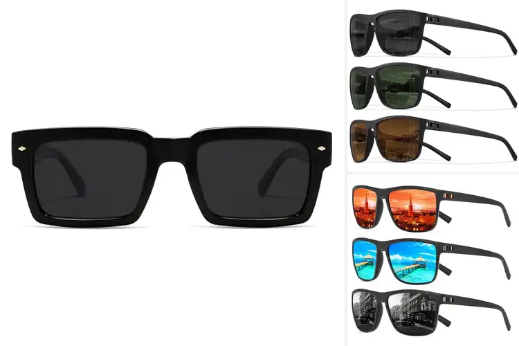 Detailed view of Best Polarized Square Sunglasses