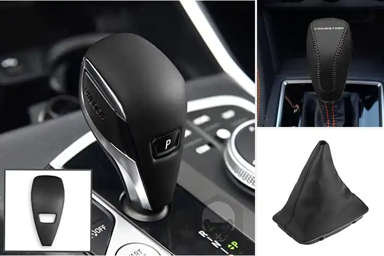 Detailed view of Best PU Leather Car Shift Cover Material