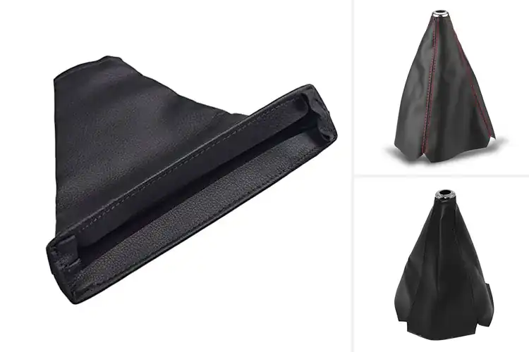 Detailed view of Best PU Leather Shift Boot Covers