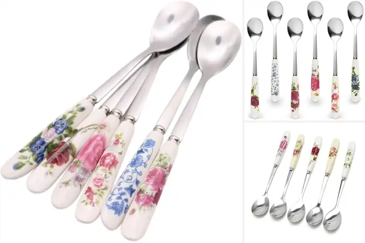 Detailed view of Best Stainless Steel Coffee Spoons With Ceramic Handles