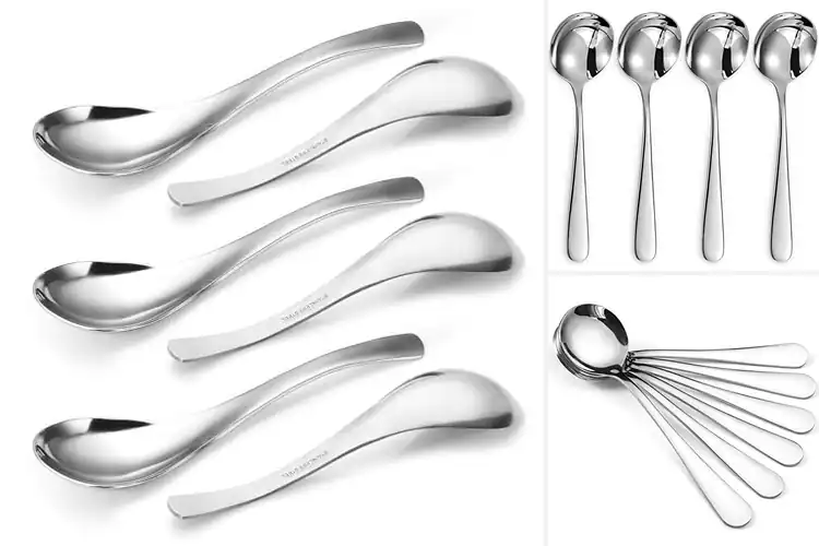Detailed view of Best Stainless Steel Soup Spoons